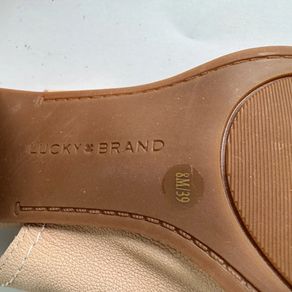 Lucky Brand Xilna Leather Slingback Heels Brown Womens Size 8 - Picture 12 of 14